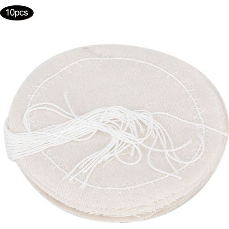 10pcs Ménage réutilisable en coton Filtre de café Remplacement pour le pot siphon (1/5)