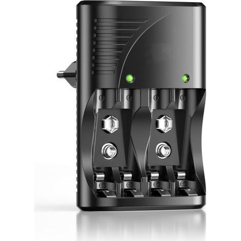 Schnellladegerät mit 4 Steckplätzen für AA AAA Ni-MH-Akkus mit intelligenten LED-Anzeigen (1/5)