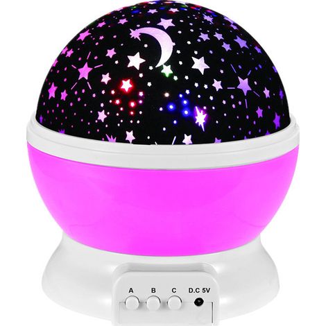 Veilleuses pour enfants Lampes de projection rotatives à 360 ° romantiques Étoiles Veilleuses pour bébé Lampes de chevet Lumières d'ambiance (1/2)