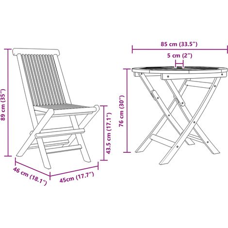 Maison Exclusive - Set da Pranzo per Giardino 3 pcs Marrone