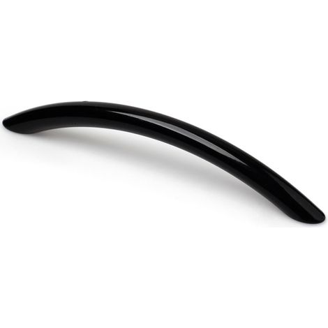 Asa de zamak con acabado negro, dimensiones:147x11x26mm y entrepuntos:128mm -