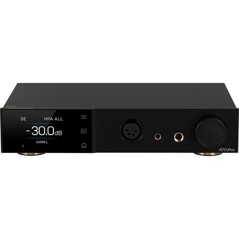 Amplificateur de casque entièrement équilibré 17 000 mW x 2 relais contrôle du volume avec télécommande (Noir) (1/5)