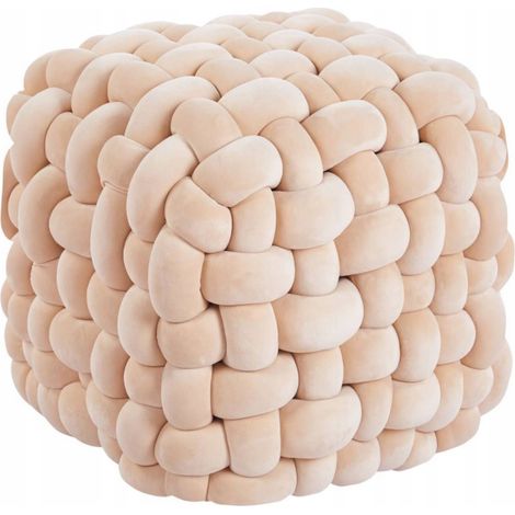 Pouf P7-FX Samt Beige (1/5)