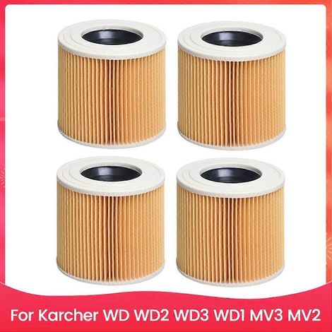 Lot de 4 filtres de rechange pour aspirateur eau et poussière Kärcher (1/5)