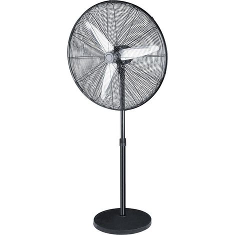 Ventilador De Pie Alarcon 180w Negro 3vel 65d 3asp Aluminio Plata Orientable Y Oscilante