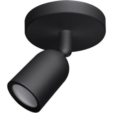 Optonica – Spot LED orientable noir mat pour ampoule GU10 – Puissance 10W – Pour éclairage intérieur moderne – Compatible avec douille fournie
