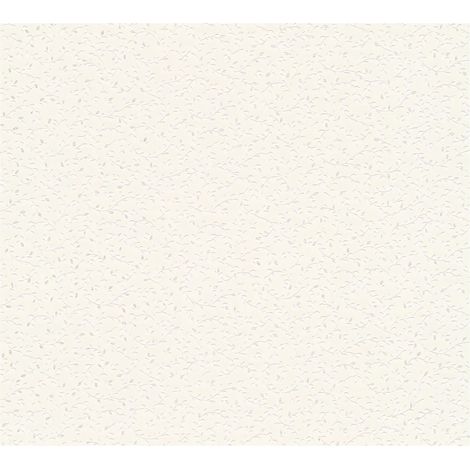 Nature wallpaper wall Profhome 372651 non-woven wallpaper slightly textured with nature-inspired pattern matt white silver 5.33 m2 (57 ft2) (1/5)