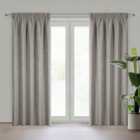 Tenda pronta all'uso con nastro JULA2 140x270 Eurofireny beige scuro 1 pz. (1/5)