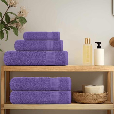 vidaXL Towels "FROGN" 4 pcs Purple 100x200 cm 360 gsm (1/5)