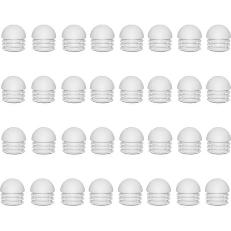 32 Capsule en plastique, bouchon tube rond 19 mm, glisseur meuble blanc, insert jambe chaise table, accessoire patio (1/5)