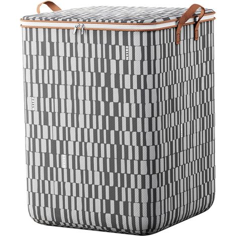 Sacs de rangement pour literie et vêtements avec fermeture éclair, grand sac de rangement pour couvertures et draps, sac de déménagement pliable avec poignée pour vêtements, 180 L (1/4)