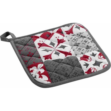 Manique de Cuisine "Credence" 19cm Gris & Rouge (1/5)