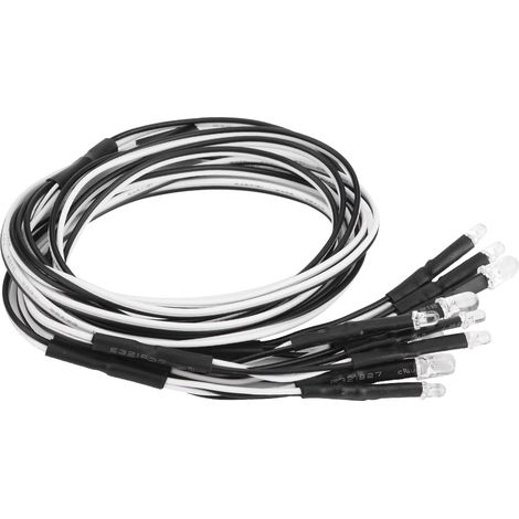 Lot de 10 phares LED 5 mm/3 mm pour voiture RC drift (1/5)