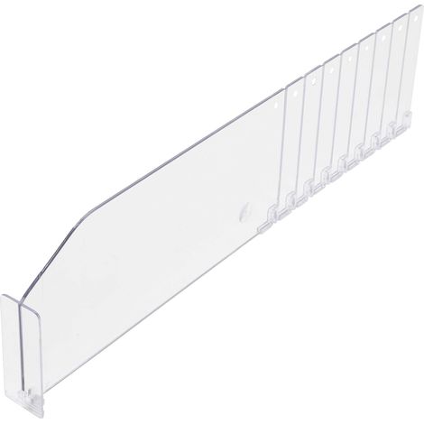 Séparateur en plastique transparent 285 / 480 x 120 mm