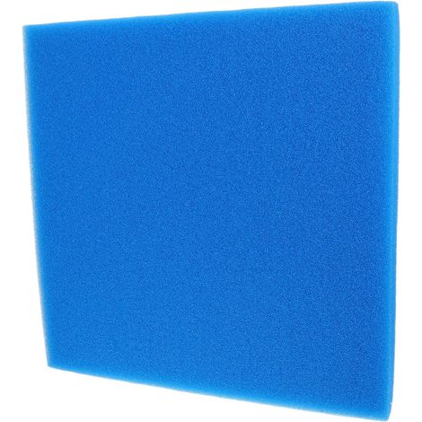 Filtre coton aquarium 45×45×4 cm bleu, haute densité, eau claire poissons/crevettes/bassins