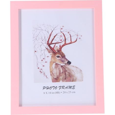 PVC Cadre Photo A4 Style Classique pour Bureau et Mur, Rose (1/5)
