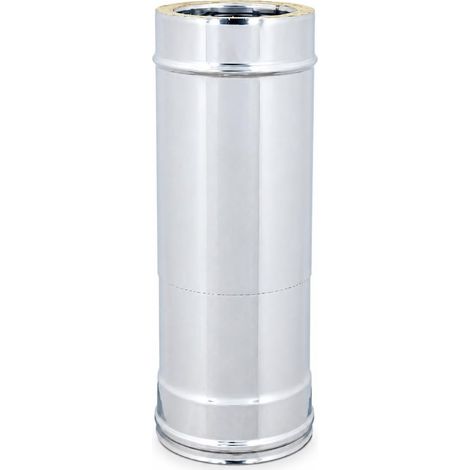 MAKA Modulo Telescopico 25-40 cm Canna Fumaria Doppia Parete Inox Ø 80 mm (esterno 100) (1/5)