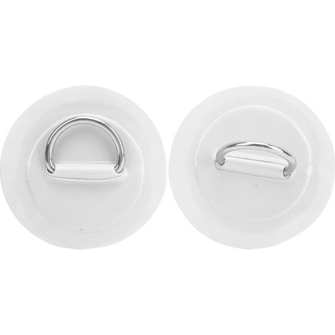 2 pièces de patch de coussin DRing Pad pour bateau gonflable ou kayak, en PVC marin, avec boucle de fixation en acier inoxydable (blanc) (1/5)