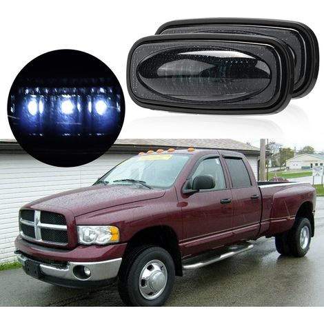 Feux latéraux 3 LED pour camion DODGE RAM 3500 2003-2009, clignotants de gabarit blanc, kit de 2, étanche et résistant. (1/5)