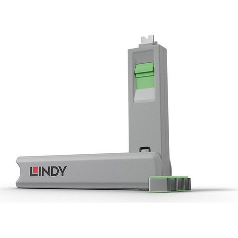 Bloqueador de puerto USB Type C Lindy 40426 4 bloqueadores 1 llave (1/4)