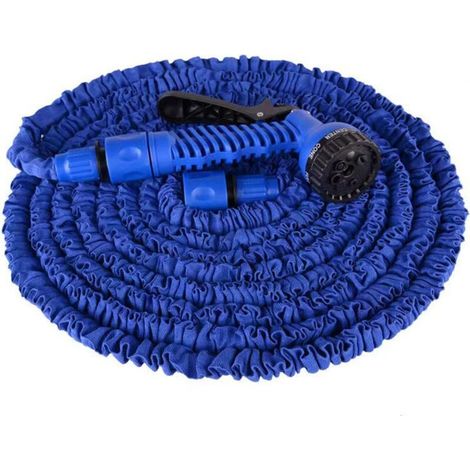 Vtizikl Tuyau d'arrosage extensible de 20 m200ft 60 m après l'arrosage - Tuyau d'arrosage extensible avec buse de pulvérisation à 7 fonctions - Tuyau d'arrosage extensible - Connecteurs 1,9 cm - 1,27 