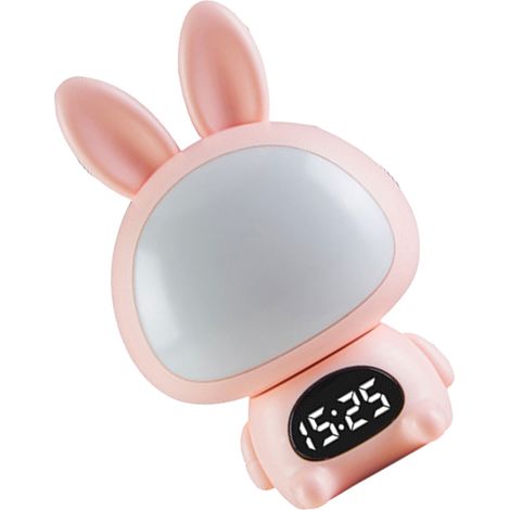 Niedliches LED-Nachtlicht mit Fernbedienung, Steckdose, Augenschutz, Schlaflampe für Schlafzimmer, Nachttischlampe, geeignet für Babynahrung, rosa Hase (verbessert) (1/5)