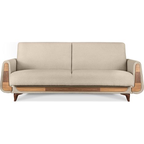 KONSIMO GUSTAVO Sofa 3-Sitzer mit Schlaffunktion, creme (1/5)