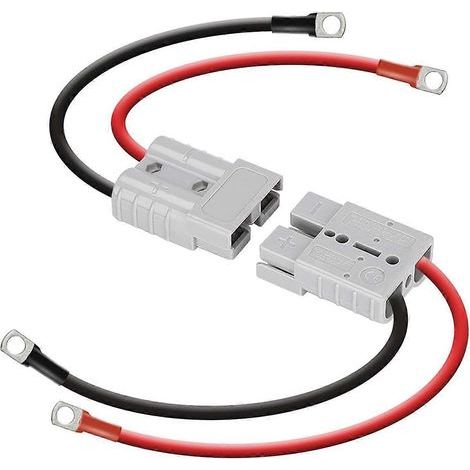 Anderson 50A Anschlussset, Anderson-Stecker, 8 Gauge (30 cm) wasserdichte Batteriekabel, Schnellverbinder. (1/5)