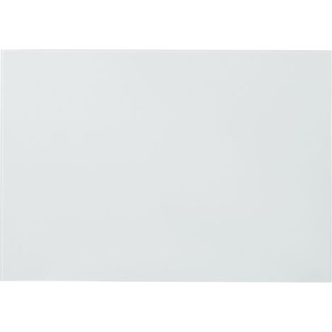 Lavagna memo magnetica da parete moderna 100 x 60 x 0,4 cm con 3 magneti e portapenne in vetro bianco 130006037