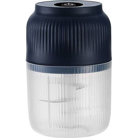 Hachoir électrique sans fil 400 ml amélioré, 6 lames, mini robot culinaire puissant, rechargeable par USB, lames en acier inoxydable, pour hacher la viande, le poisson, les oignons, l'ail, les légumes (1/4)