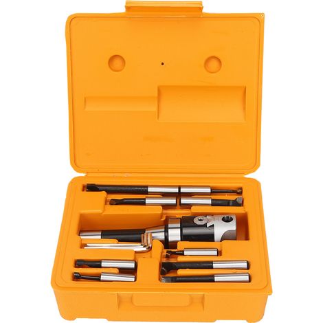 Kit d'outils de fraisage CNC 9 pièces, tête d'alésage 2 pouces, queue R8 1/2 pouce, accessoire mécanique (1/5)
