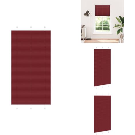 Store plissé rouge bordeaux 110x200 cm largeur du tissu 109,4cm - Store Plissé - Stores Plissés - Store Plissé De Fenêtre - Plisse Aveugle (1/5)