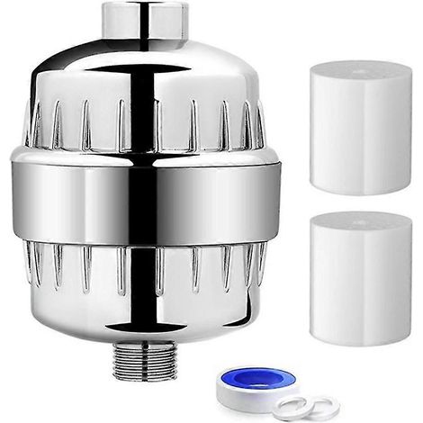 Filtre de douche à 25 étapes pour eau dure, adoucisseur d'eau pour pommeau de douche avec filtre remplaçable (1/5)