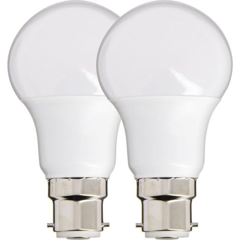 Lot de 2 Ampoules LED A60, culot B22, 10W cons. (60W eq.), lumière blanc neutre (1/5)