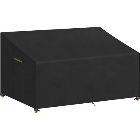 1 Housse De Protection Canapé Extérieur 3 Places Tissu Oxford Imperméable Résistant UV Avec Sac Rangement Pour Jardin Patio