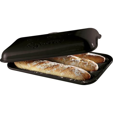 Moule 3 baguettes en céramique gris anthracite Fusain Emile Henry (1/5)