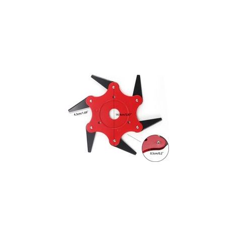 Tête de coupe-bordures universelle à six lames en carbure (1 pièce) - Accessoire de coupe-bordures résistant à l'usure et à haute efficacité. (1/2)