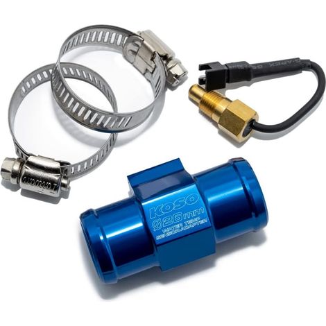 Adaptateur Capteur Température - 1 Pièce - Aluminium Anodisé - Filetage 26 Mm - Pour Tuyau Refroidissement Moto (1/3)