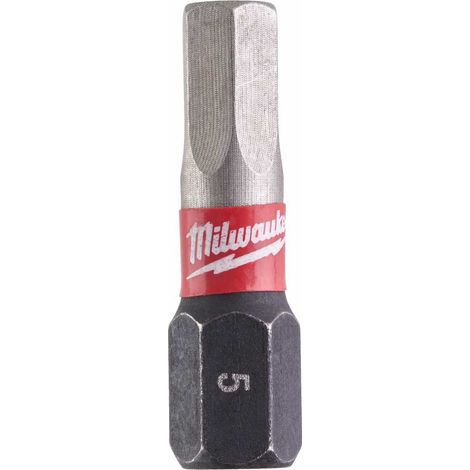 Milwaukee Schrauberbit SHOCKWAVE Hex 5 / 25 mm, Sechskant - 2 Stk. (1/2)