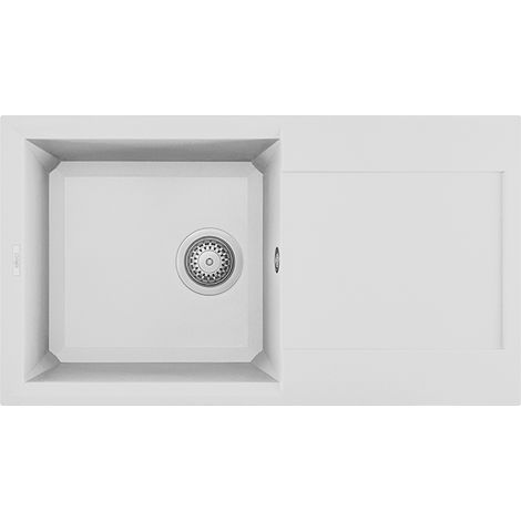 Lavello Elleci Incasso 1 vasca 78x43,5 Easy 290 Granitek Bianco LGY29068