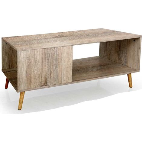 Tavolino legno con 2 ripiani 100x50x45 cm (1/2)