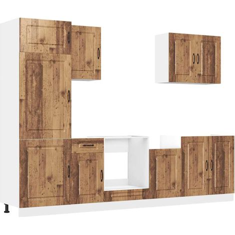 vidaXL Set Mobili da Cucina 7 pz Kalmar Legno Vecchio in Truciolato (1/5)