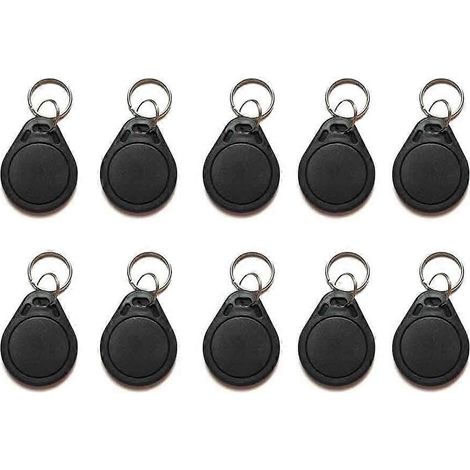 10 porte-clés RFID, étiquettes UID 13,56 MHz inscriptibles et réinscriptibles, compatibles avec MIFARE Classic 1K, pour le contrôle d'accès. (1/5)
