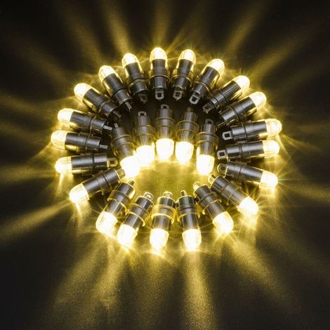GP Lot de 24 mini lampes LED étanches à piles pour lanternes en papier Blanc chaud (1/4)