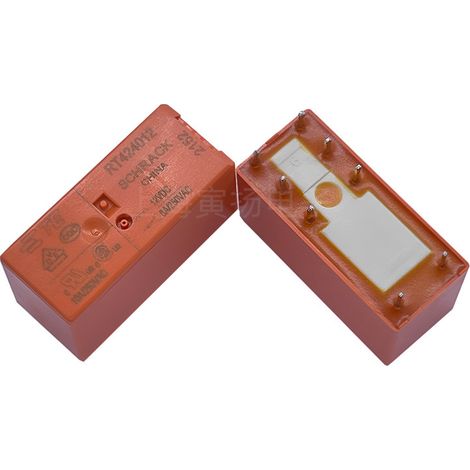 TE/Tyco RT424012 medium power electromagnetic signal relay, 12 V DC, 8 A, with two normally open and two normally closed contacts