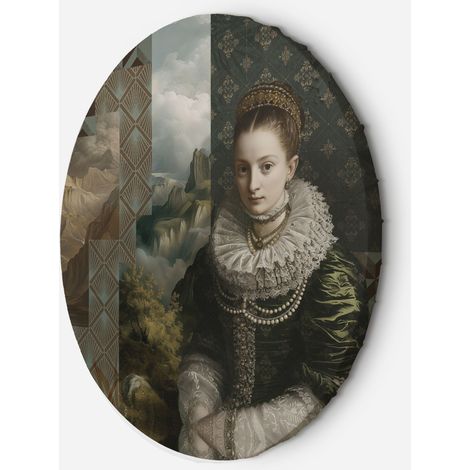 Tableau sur toile Image circulaire Portrait médiéval 40x40 (1/5)
