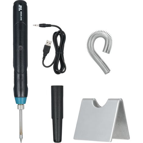 Mini soldador eléctrico portátil de 5V 9W, alimentado por USB, con indicador LED para pequeños trabajos de soldadura y uso doméstico.