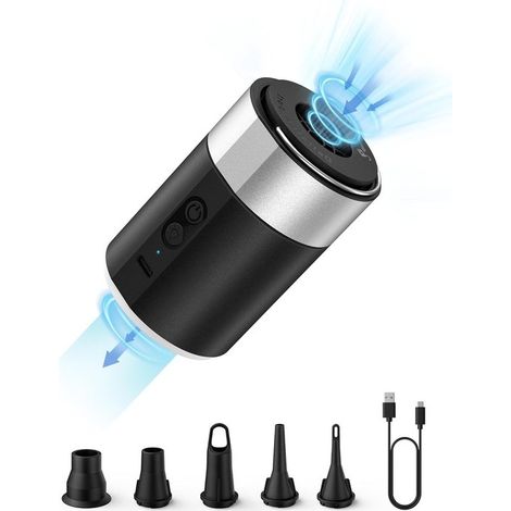 Bomba de aire eléctrica recargable - 4000 mAh, inflador rápido para colchones de aire y botes inflables (1/5)