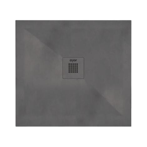 ONDEE - Plato de ducha NOLA 3 - Puede cortarse - 100x100x3cm - Resina - Antracita