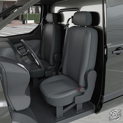 Housse de siège Auto / Utilitaire - Sur Mesure pour RENAULT Kangoo 3 (Dès 04/2021) - 2 sièges + tablette (1/3)